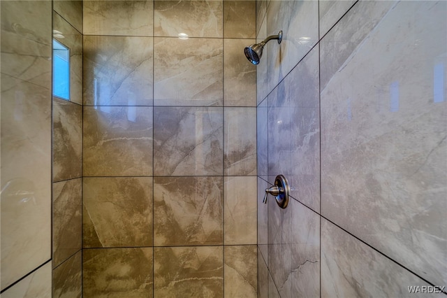 details with tiled shower