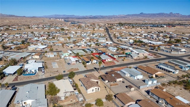 aerial view with a residential view and a mountain view