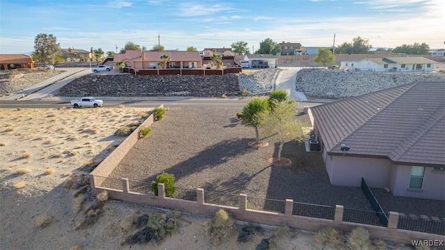 aerial view with a residential view