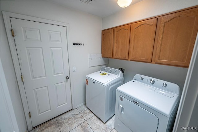 laundry area with cabinet space and washing machine and clothes dryer