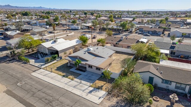 aerial view with a residential view and a mountain view