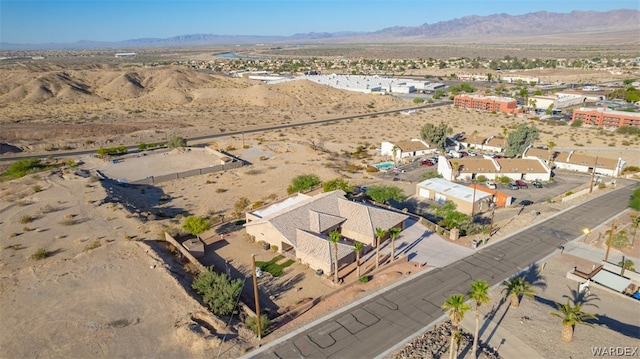 birds eye view of property featuring a residential view and a mountain view