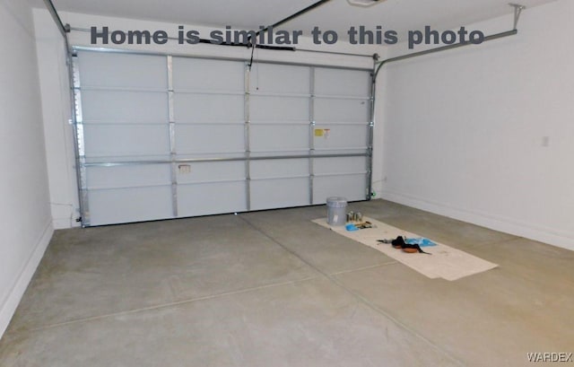 garage with baseboards