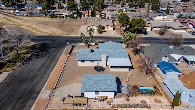 aerial view featuring a residential view