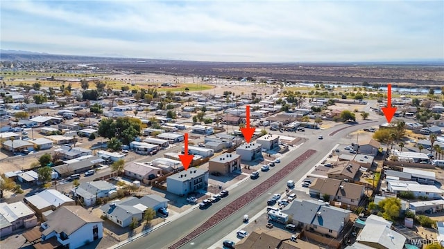 aerial view featuring a residential view