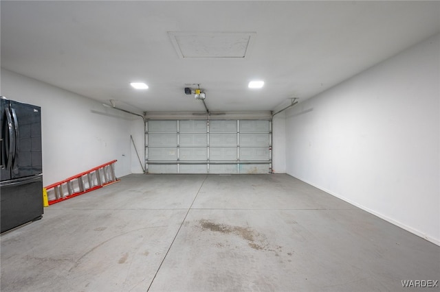 garage featuring freestanding refrigerator