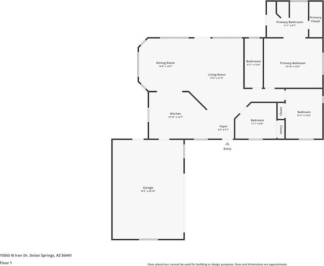 15565 Iron Dr, Dolan Springs, AZ 86441 - view of home floor plan