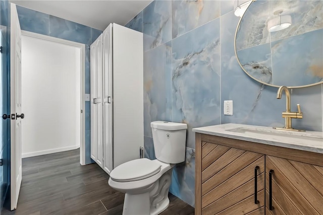 15565 Iron Dr, Dolan Springs, AZ 86441 - bathroom with vanity and wood finished floors