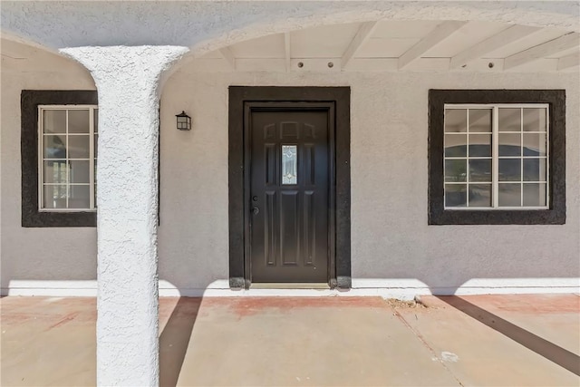 15565 Iron Dr, Dolan Springs, AZ 86441 - doorway to property featuring stucco siding