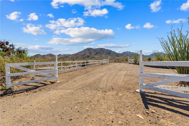 15565 Iron Dr, Dolan Springs, AZ 86441 - view of yard with a mountain view and a view of countryside