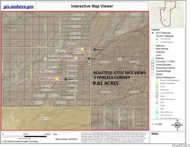 9.61 S Carmen Rd, Yucca AZ, 86438 land for sale