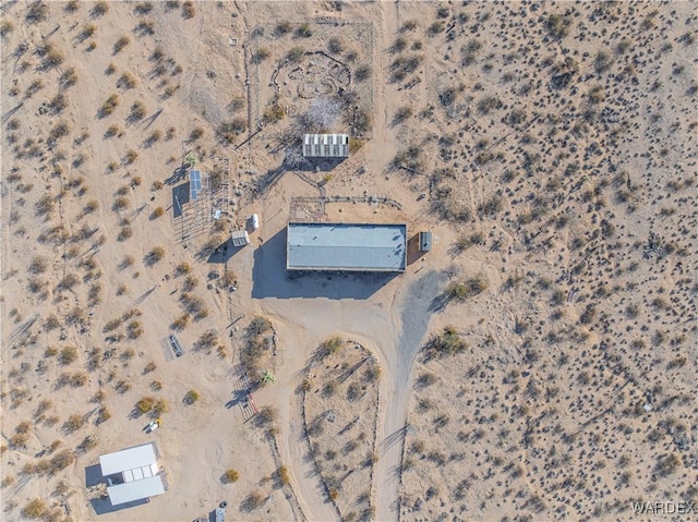 aerial view featuring view of desert