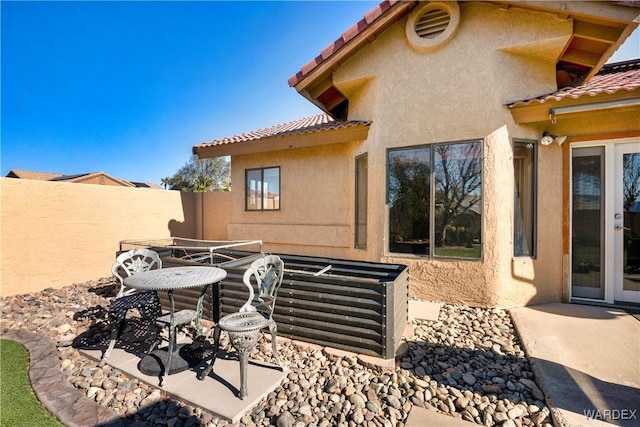 view of patio with fence