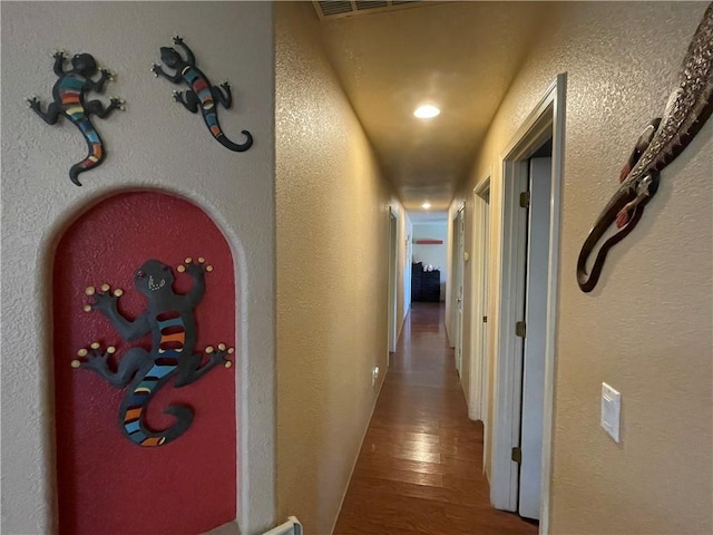 2405 N Clack Canyon Rd, Kingman, AZ 86409 - hall featuring wood-type flooring and a textured wall