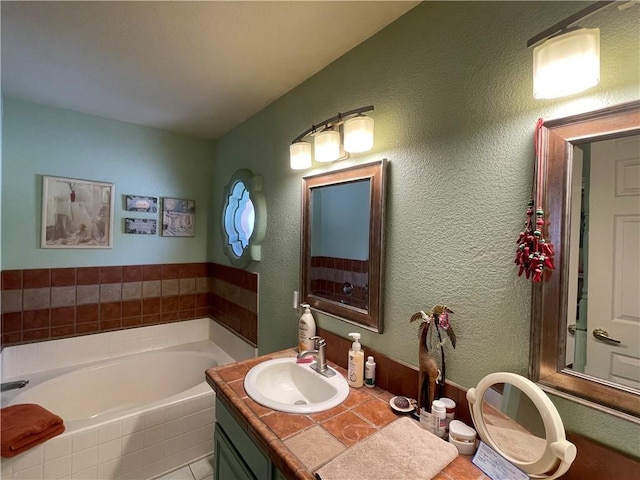 2405 N Clack Canyon Rd, Kingman, AZ 86409 - full bath with a bath, vanity, and a textured wall