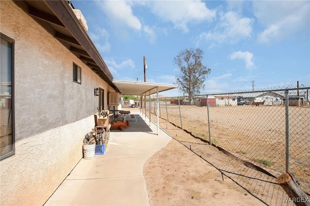 view of yard featuring a fenced backyard and a patio