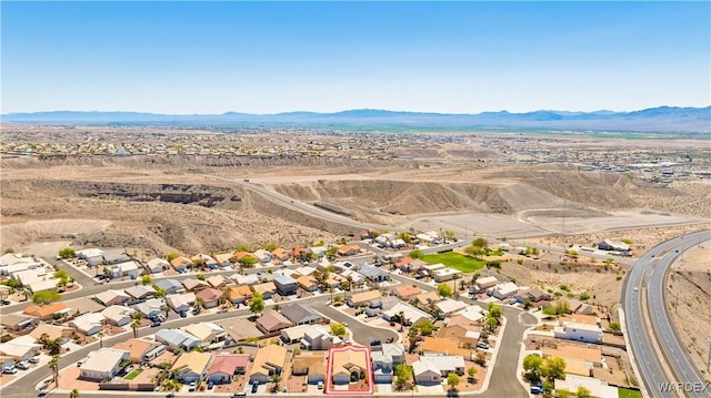 2190 Hijolly Dr, Bullhead City, AZ 86442 - bird's eye view with a mountain view and a residential view