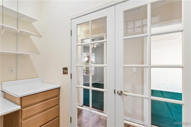 2190 Hijolly Dr, Bullhead City, AZ 86442 - entryway with french doors and wood finished floors