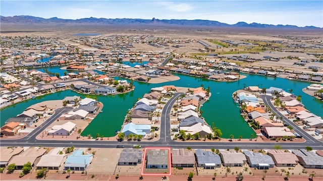 6183 S Lago Grande Dr, Fort Mohave, AZ 86426 - aerial perspective of suburban area featuring a water and mountain view
