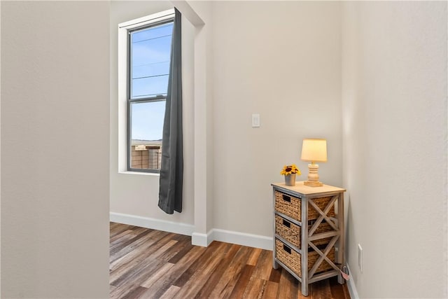 6183 S Lago Grande Dr, Fort Mohave, AZ 86426 - hall with baseboards and dark wood-type flooring