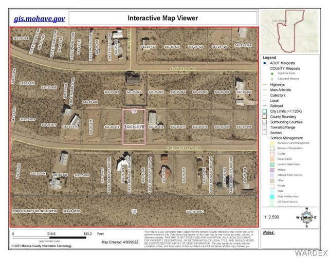 1295 E Bradley Bay Dr, Meadview AZ, 86444 land for sale