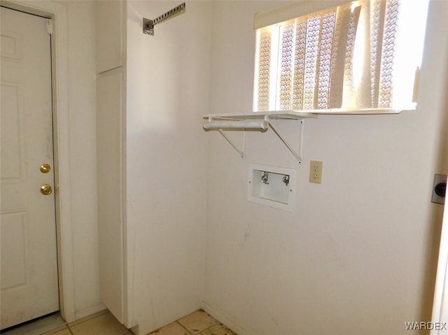 laundry area featuring laundry area and washer hookup