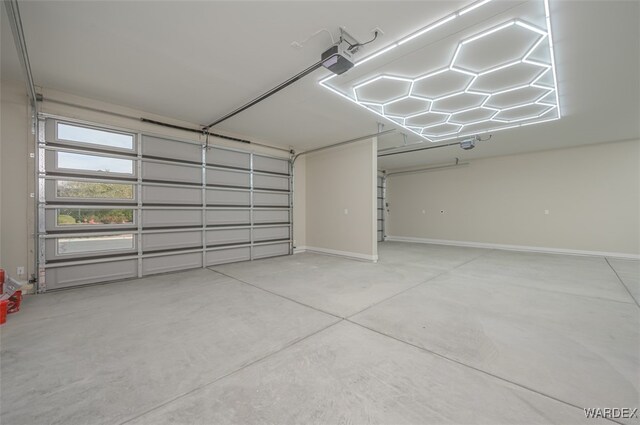 garage featuring baseboards