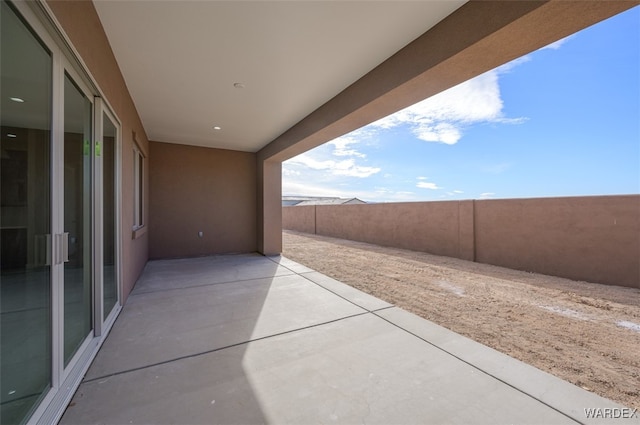 view of patio / terrace with fence