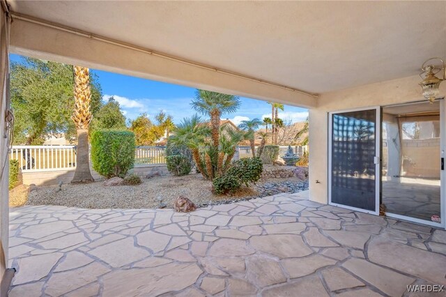 view of patio / terrace with fence