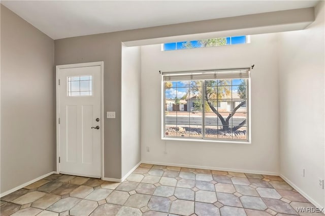 entryway with baseboards