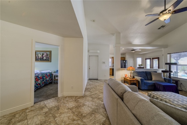 2041 E Sundance Dr, Fort Mohave, AZ 86426 - living area with a ceiling fan and light carpet