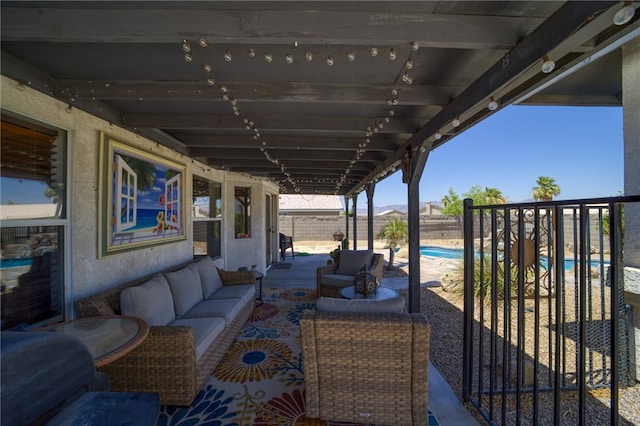 2041 E Sundance Dr, Fort Mohave, AZ 86426 - fenced backyard with outdoor lounge area