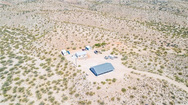 aerial view with a desert view