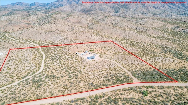 aerial view featuring a mountain view