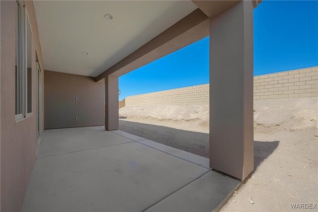 view of patio / terrace with a fenced backyard