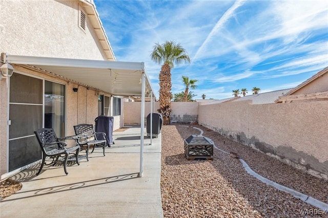 view of patio / terrace featuring a fenced backyard