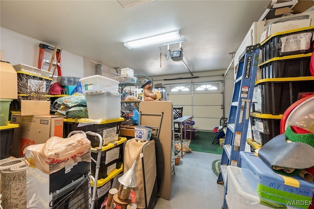 garage featuring a garage door opener