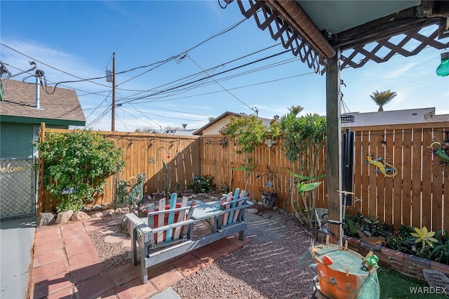 view of patio / terrace featuring a fenced backyard