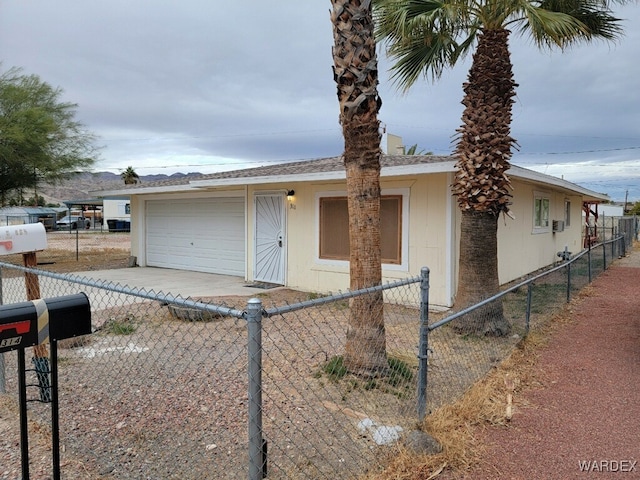 view of front of property with fence private yard