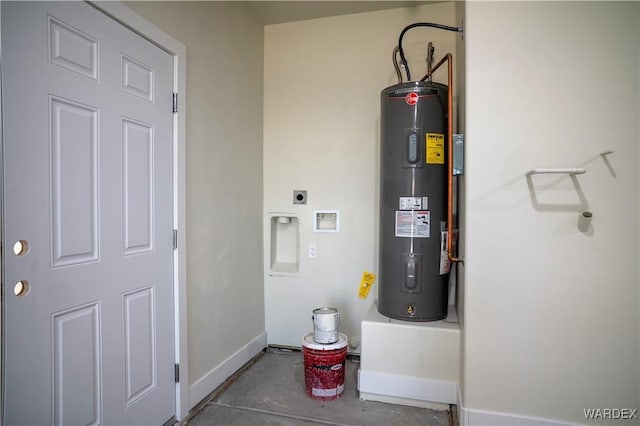 utilities featuring electric water heater