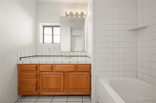 4393 S Colorado Rd, Fort Mohave, AZ 86426 - bathroom with tile patterned flooring, visible vents, and vanity