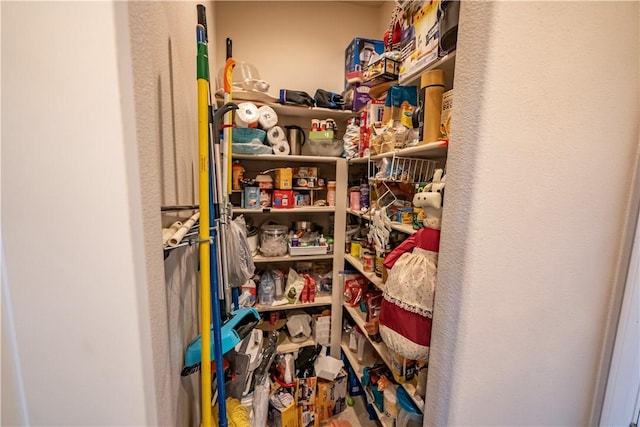 view of storage area