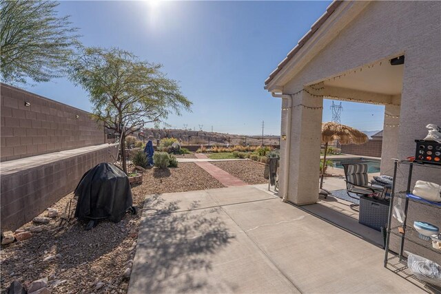 view of patio / terrace with a fenced backyard