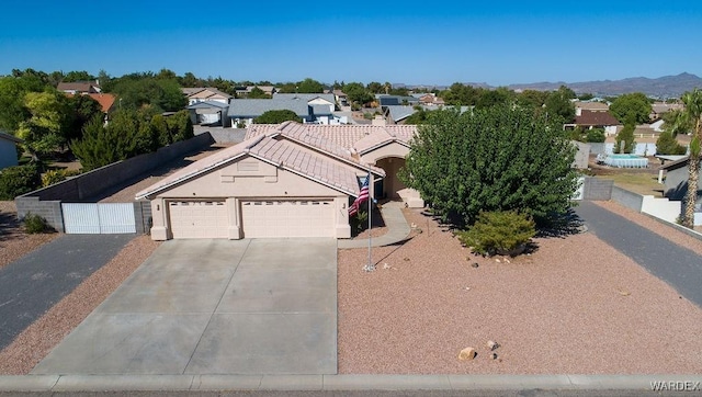 bird's eye view with a residential view