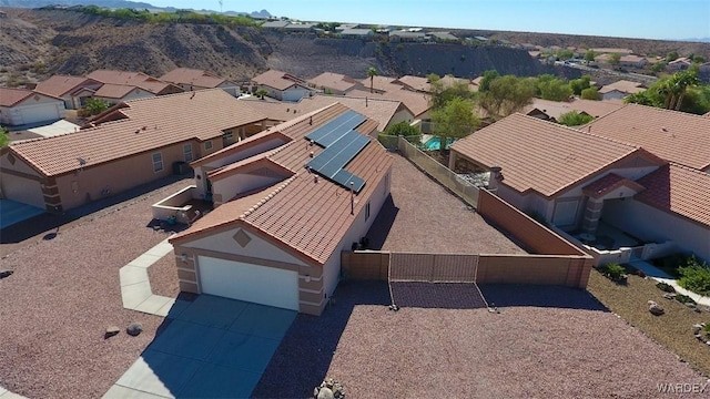 bird's eye view with a residential view