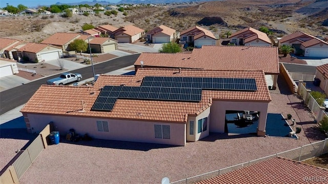 drone / aerial view featuring a residential view