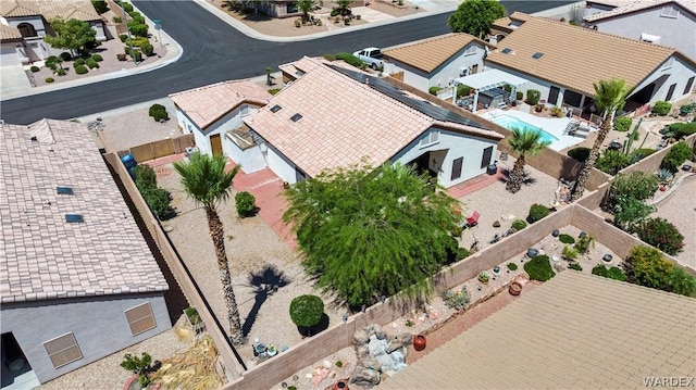 drone / aerial view with a residential view