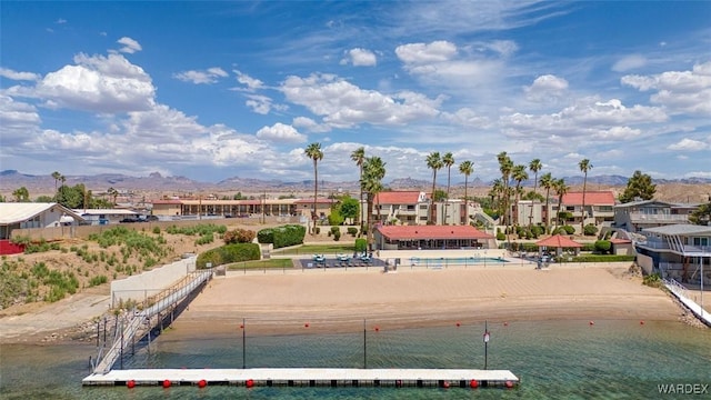 exterior space featuring a mountain view