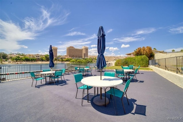view of patio / terrace with fence