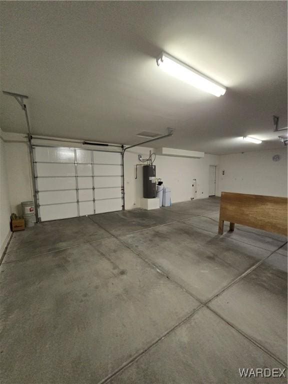 garage with water heater